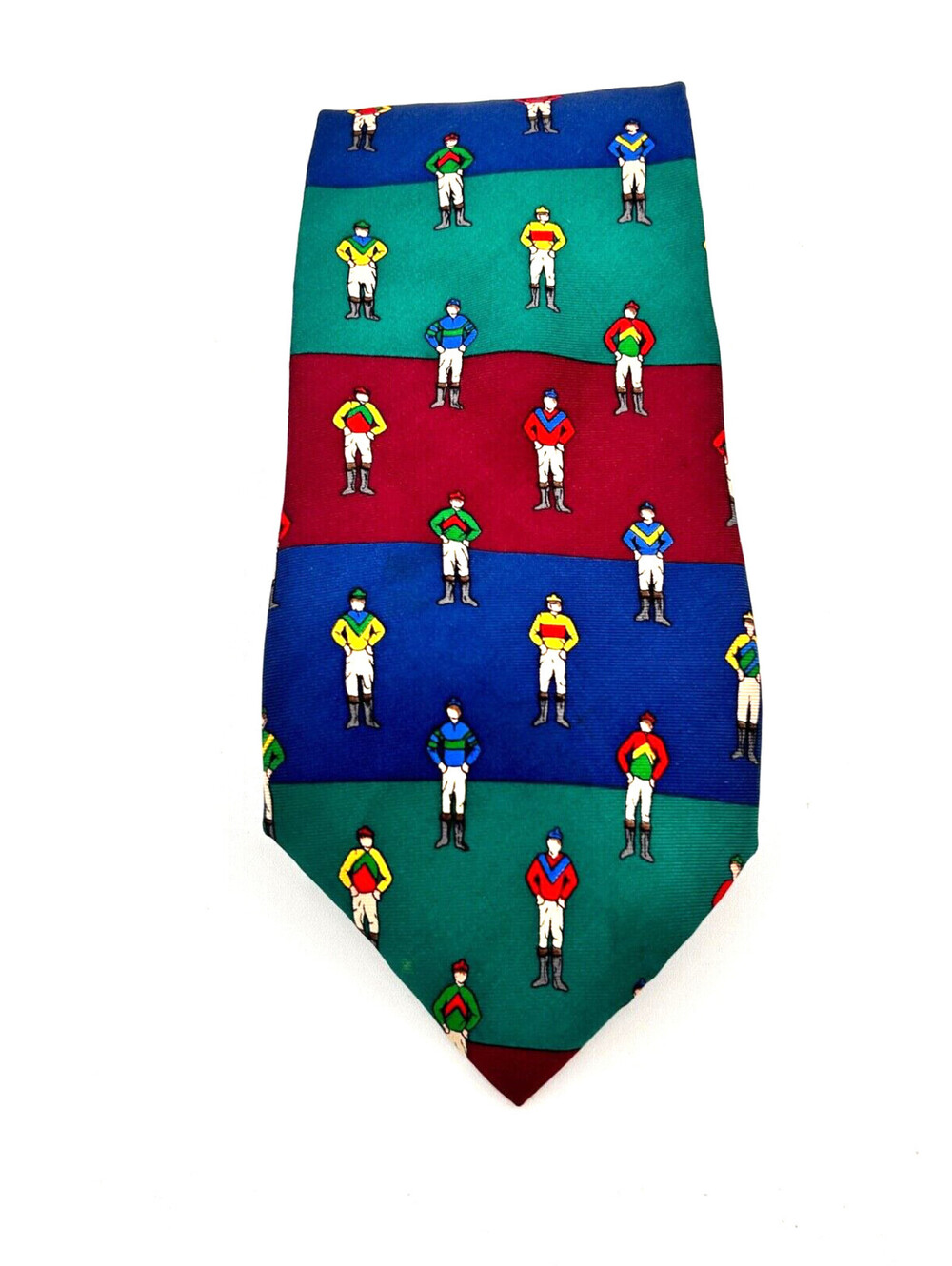 EUC Alynn Neckwear Men's 'Jockeys' Necktie 3.5" X 57"